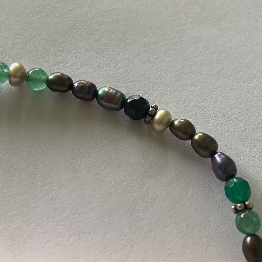 Sajen Natural Beaded Necklace Beads Pearls Pearl Gemstone Stone 925 Sterling - Picture 8 of 8